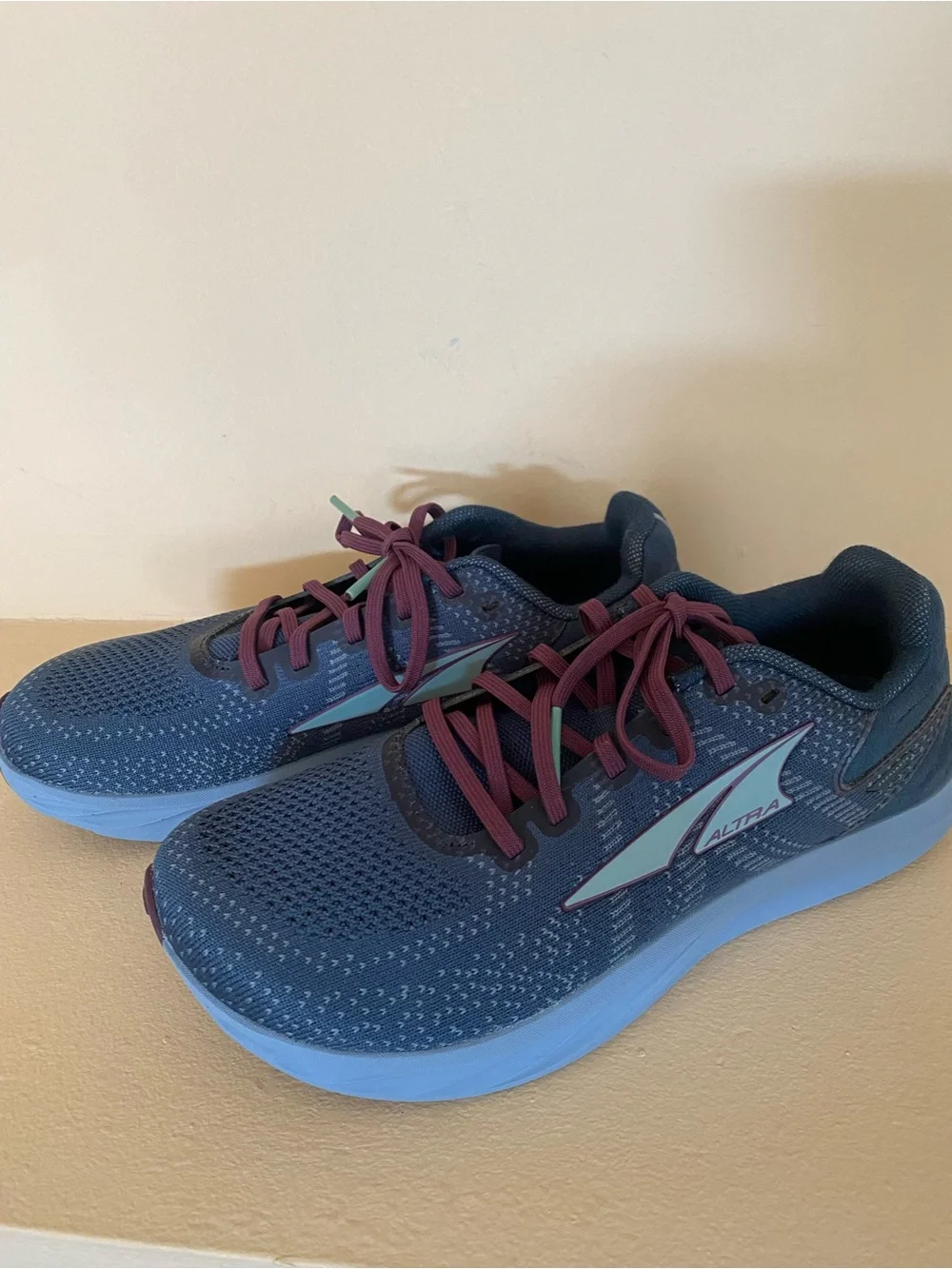 Altra Navy Blue Running Shoes with Purple Laces